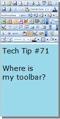 Toolbars in Word