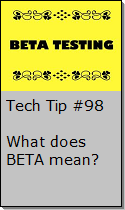 What does BETA mean?