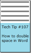 How to double space