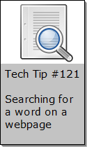 Searching for a word on a webpage
