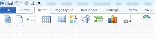 Ribbon in MS Word
