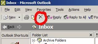 outlook delete