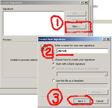 Making a signature in outlook