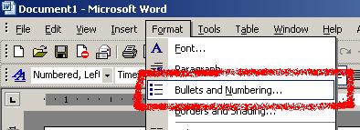 Bullets and Numbering